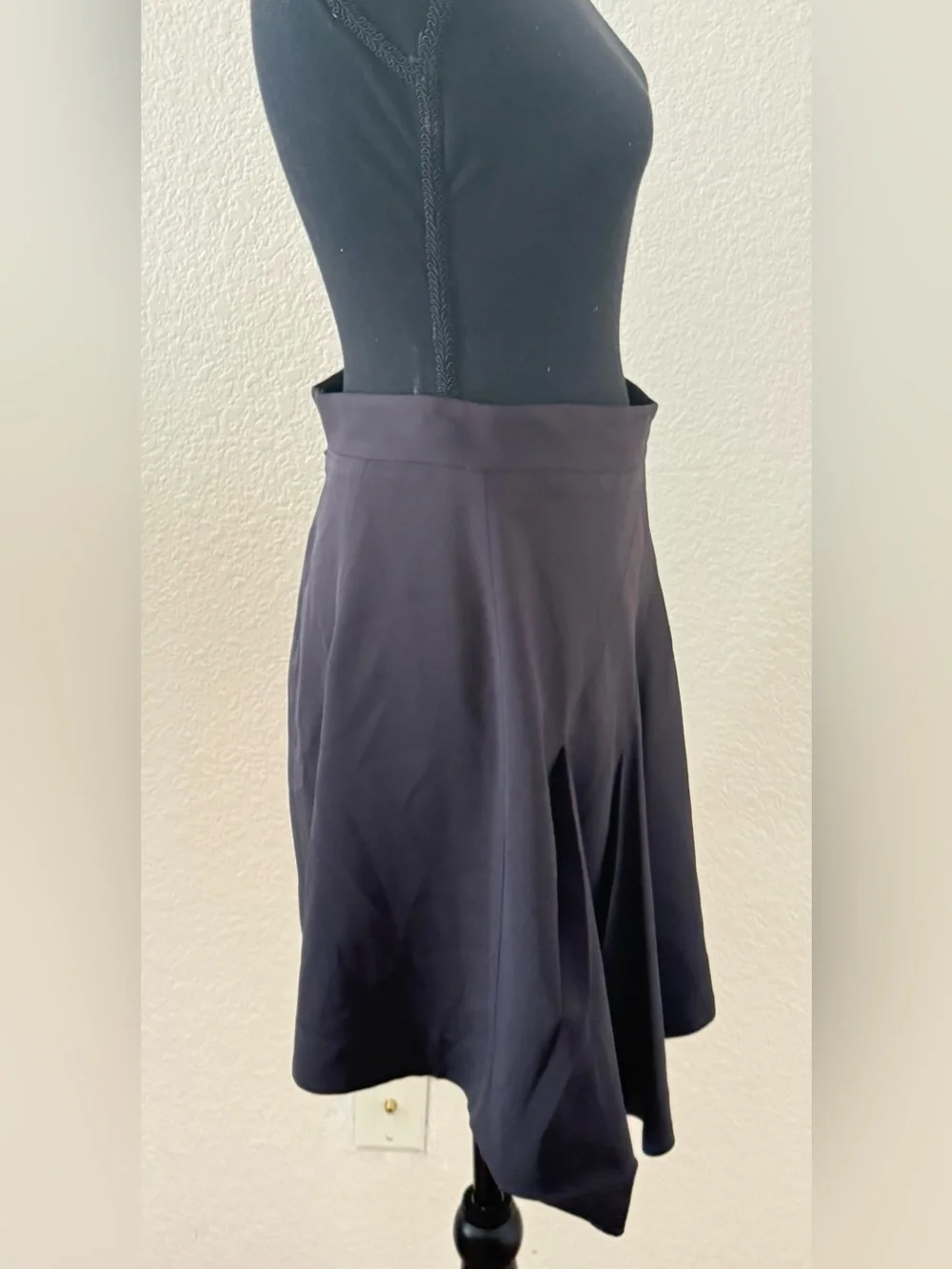 Rare Vintage Cue : Dion Lee 100% Silk Architectural Pleated Mini Skirt US 6